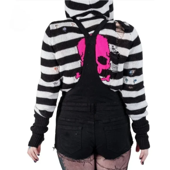 🆕️🆑️ Too Fast DIY Punk Patch Black Denim Overalls | Sew-On Cotton Patches - Picture 4 of 15